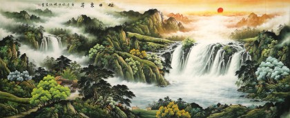 【已售】特價撿漏 楊銘昌 小八尺《旭日東升》 安徽山水畫研究協(xié)會理事