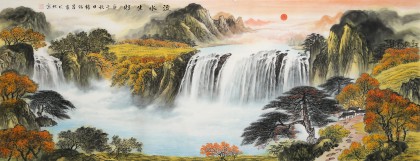 【已售】楊銘昌 小六尺《流水生財(cái)》 安徽山水畫研究協(xié)會理事