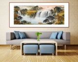 【已售】楊銘昌 小六尺《流水生財(cái)》 安徽山水畫研究協(xié)會理事