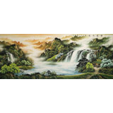 【已售】楊銘昌 小八尺《源遠流長》 安徽山水畫研究協(xié)會理事