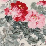 【已售】陳薪名 四尺斗方《花開富貴》 中美協(xié)會員 第六屆全國花鳥畫展金獎獲得者