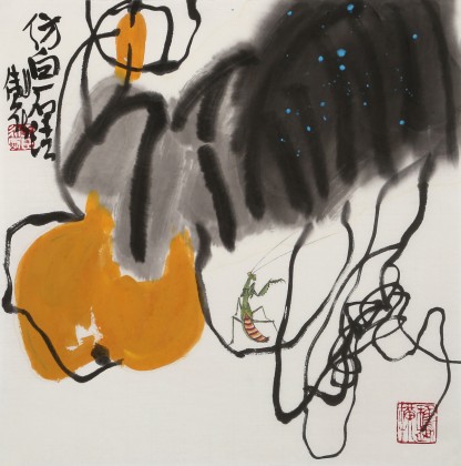 王永剛 斗方小品《秋趣圖》 國(guó)家一級(jí)美術(shù)師（詢價(jià)）