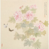 【已售】張瑰麗 四尺斗方工筆《春花爛漫》 湖南省美術(shù)家協(xié)會(huì)會(huì)員