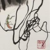 王永剛 斗方小品《秋趣圖》 國(guó)家一級(jí)美術(shù)師（詢價(jià)）