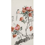 【已售】陳薪名 三尺《喜樂多?！分忻绤f(xié)會(huì)員 第六屆全國花鳥畫展金獎(jiǎng)獲得者