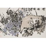 崔春剛 四尺三開《明珠圖》 青年才俊 中國當代書畫研究院理事