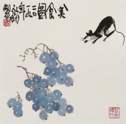 王永剛 斗方小品《美食圖》國(guó)家一級(jí)美術(shù)師（詢(xún)價(jià)）