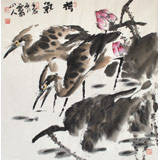 四川美協(xié)會(huì)員西蜀山人四尺斗方《荷氣》