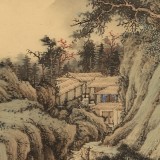 吳顯剛 四尺三開《溪山歸隱圖》 貴州七星關(guān)美協(xié)主席