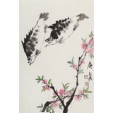 庾超然 四尺三開《有余圖》 黃鶴樓書畫院院長