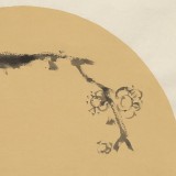 周自豪 扇面《品茗》 當(dāng)代著名禪意畫家