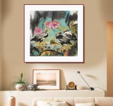 王永剛 三尺斗方《池趣》 國家一級(jí)美術(shù)師（詢價(jià)）