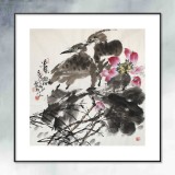 四川美協(xié)會(huì)員西蜀山人四尺斗方《荷香》