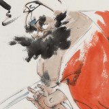 【已售】連紅武 四尺三開《鎮(zhèn)宅圖》 徐悲鴻畫院華北分院副院長