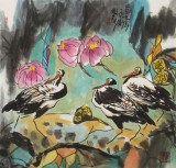 王永剛 三尺斗方《池趣》 國家一級(jí)美術(shù)師（詢價(jià)）