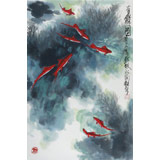 王永剛 四尺三開《有余圖》 國家一級美術(shù)師（詢價）