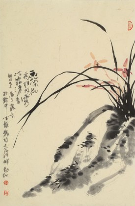 楊勁松 四尺三開《蘭香》 貴州省美術(shù)家協(xié)會會員