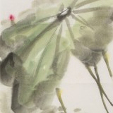 【已售】庾超然 四尺對開《愛蓮說》 黃鶴樓書畫院院長