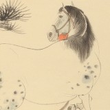 【已售】曹建濤 四尺三開《馬到成功》 獨(dú)具特色水墨人物畫家