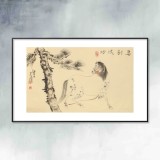 【已售】曹建濤 四尺三開《馬到成功》 獨(dú)具特色水墨人物畫家