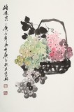 庾超然 四尺三開《碩果圖》 黃鶴樓書畫院院長(zhǎng)