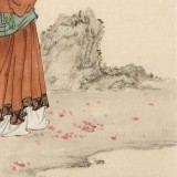 【已售】何揮毫 《拈花仕女圖》 當(dāng)代新安畫派代表性名家