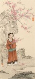 【已售】何揮毫 《拈花仕女圖》 當(dāng)代新安畫派代表性名家