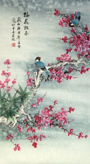 凌雪三尺工筆《梅花報(bào)春》